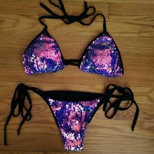 NWOT sequin bikini